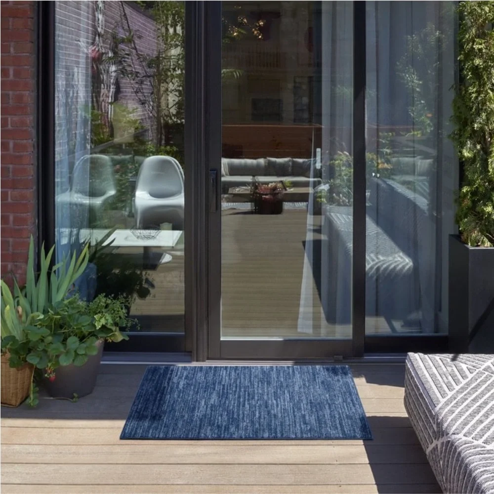 NOURISON ESSENTIALS NEW indoor/outdoor area rug -navy blue -2x4